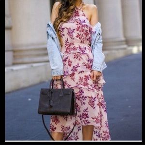 EXPRESS FLORAL RUFFLED LAYERED DRESS